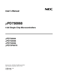 Datasheet uPD750064A manufacturer NEC